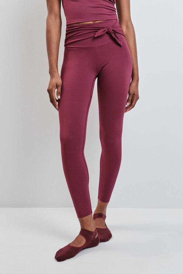 Dash and Stars Granatne duge helanke SOFT MOVE red