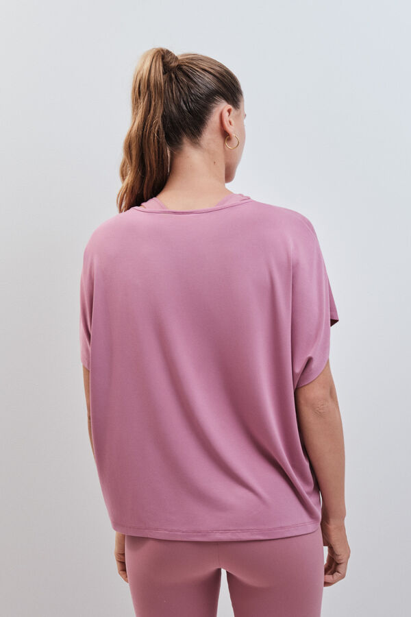 Dash and Stars Roze majica kratkih rukava od modala pink
