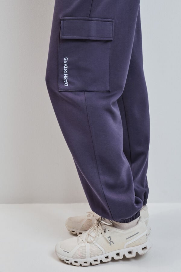 Dash and Stars Sive &scaron;iroke duge pantalone grey