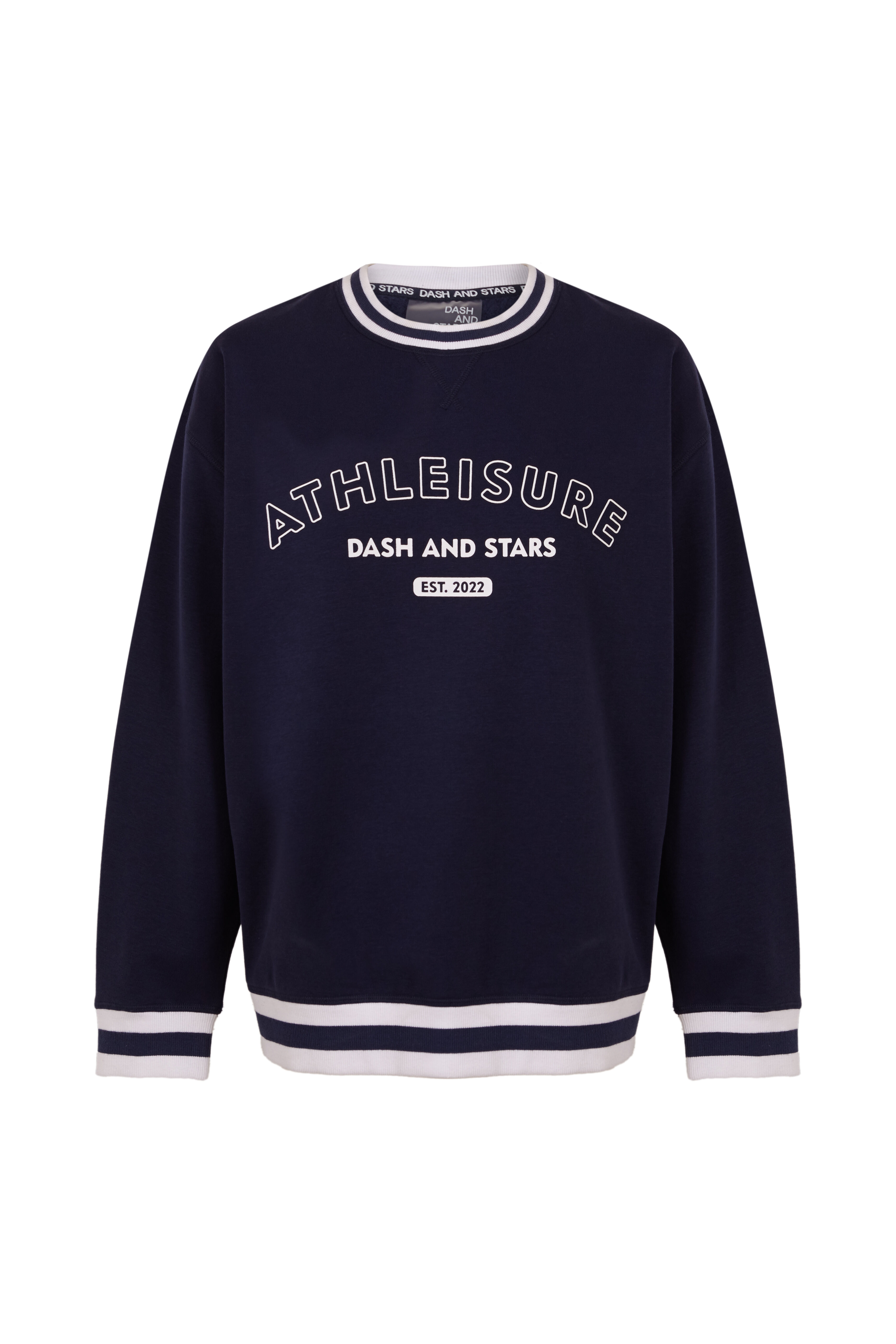 Dash and Stars Sudadera college felpa azul