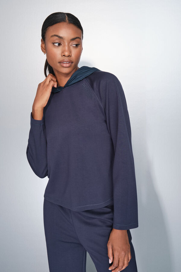 Dash and Stars Tamnoplava mekana duks blue