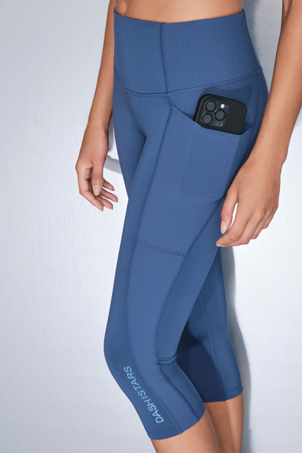 Dash and Stars Plave piratske 4D rastegljive helanke blue