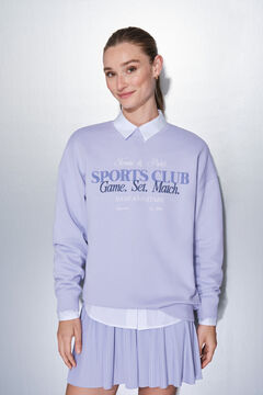 Dash and Stars 100% pamučna pli&scaron;ana duks lila boje