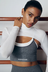 Dash and Stars Be&scaron;avni udobni sivi sportski grudnjak