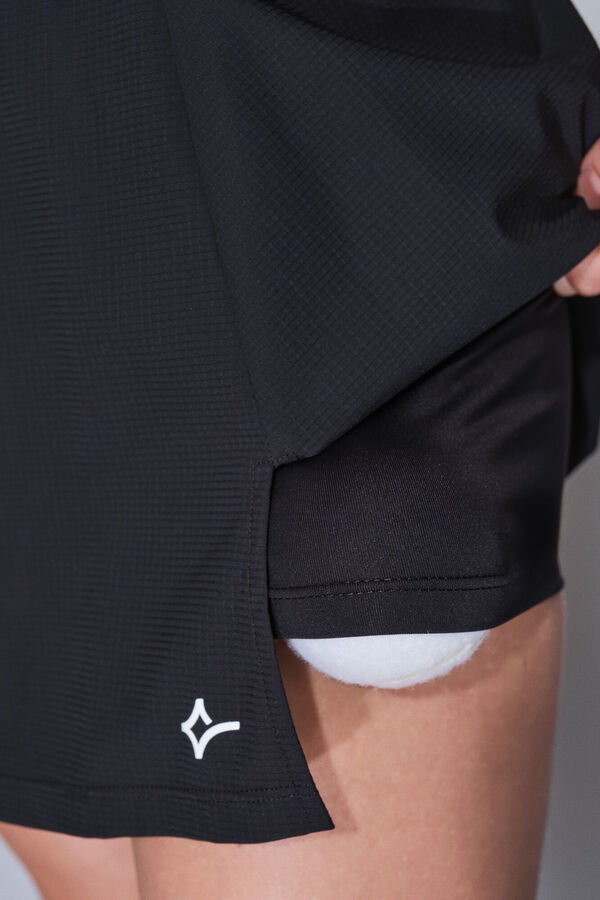 Dash and Stars Crna mikrofiber suknja sa mrežastom postavom black