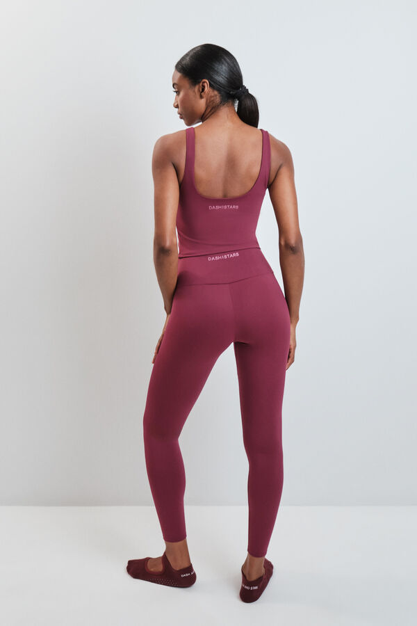 Dash and Stars Granatne duge helanke SOFT MOVE red