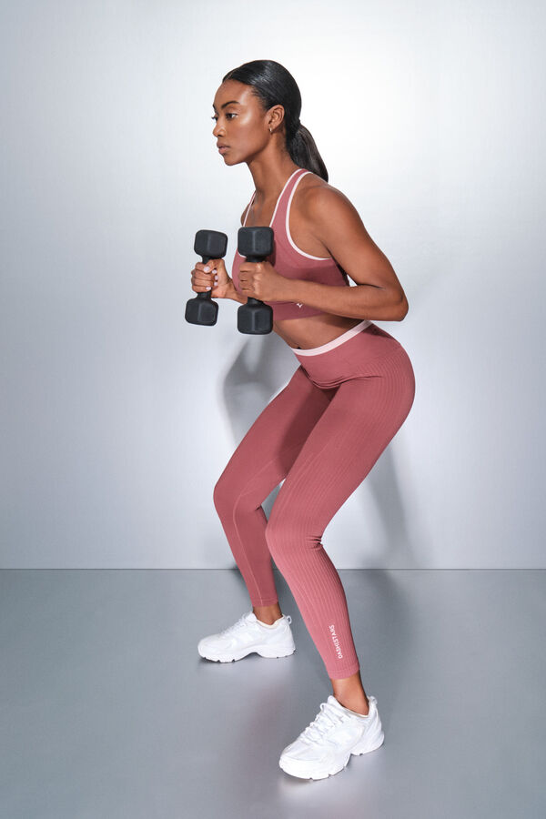 Dash and Stars Leggings longas rosa SEM COSTURAS CONFORT&Aacute;VEIS rosa