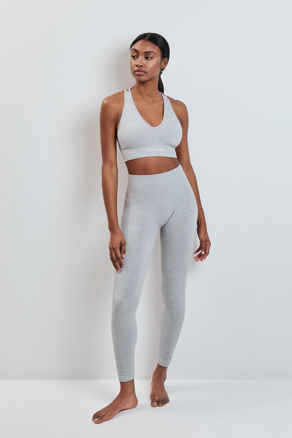 Dash and Stars Grey sports bra SEAMLESS COMFORT grey