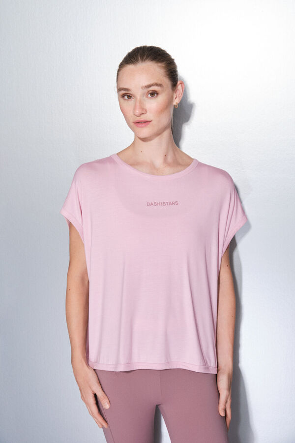 Dash and Stars Roze majica od vrlo mekano tkanina pink