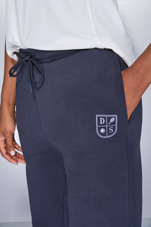 Dash and Stars Duge pamučne jogger pantalone blue