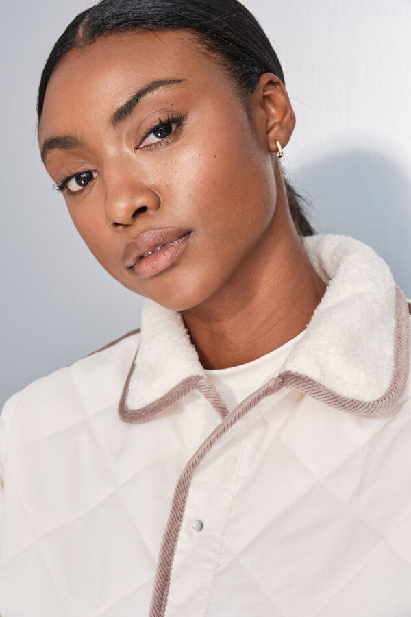 Dash and Stars Bež štepana jakna sa dijamantima beige