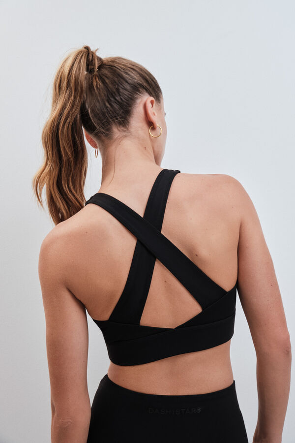 Dash and Stars Crni sportski grudnjak SOFT MOVE black