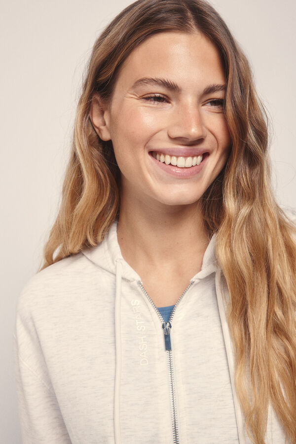 Dash and Stars Jakna od modalnog materijala sa mekim dodirom u sivoj boji beige