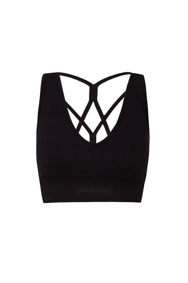 Dash and Stars Sutien sportiv negru SEAMLESS COMFORT black