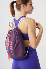 Dash and Stars Ultralight purple drawstring backpack fekete