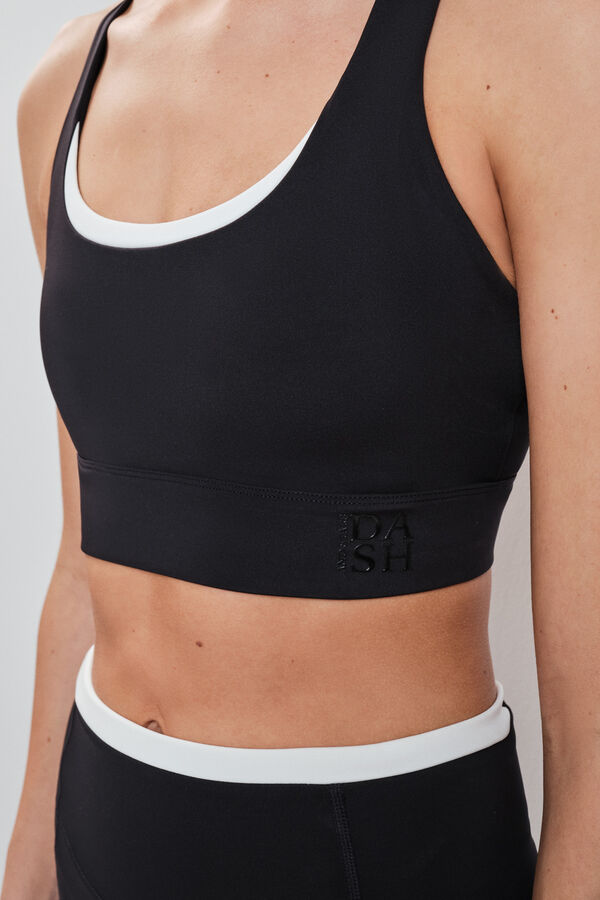 Dash and Stars Crni 4D STRETCH sportski grudnjak black