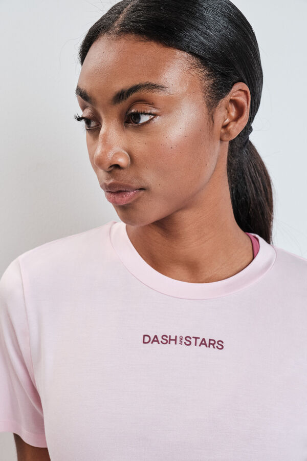 Dash and Stars Roze modalna majica kratkih rukava pink