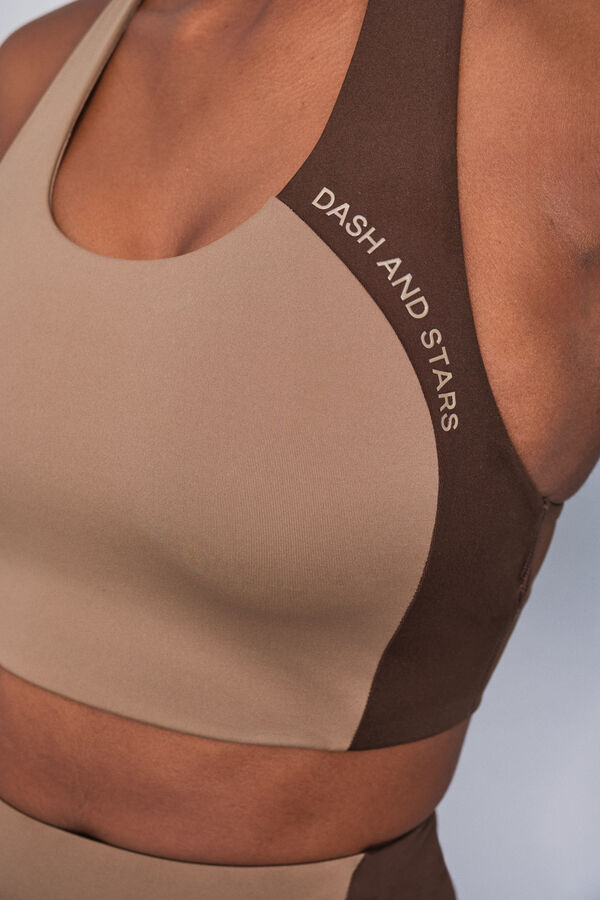 Dash and Stars Soutien desportivo 4D STRETCH com blocos de cores cru