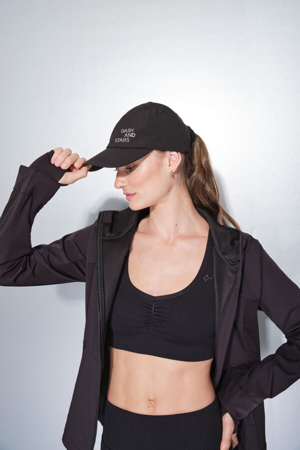 Dash and Stars Crni podesivi tehnički kačket sa logo black