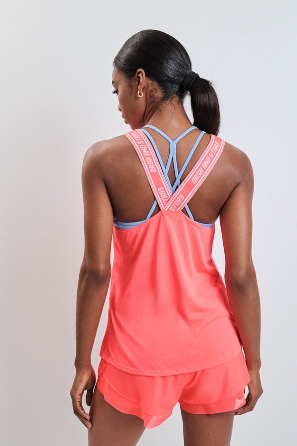 Dash and Stars Crvena majica sa halter izrezom red