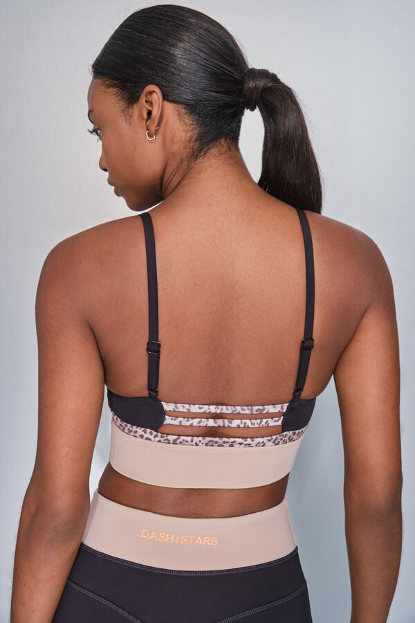 Dash and Stars 4D STRETCH &ndash; Schwarzer Sport-BH  Schwarz