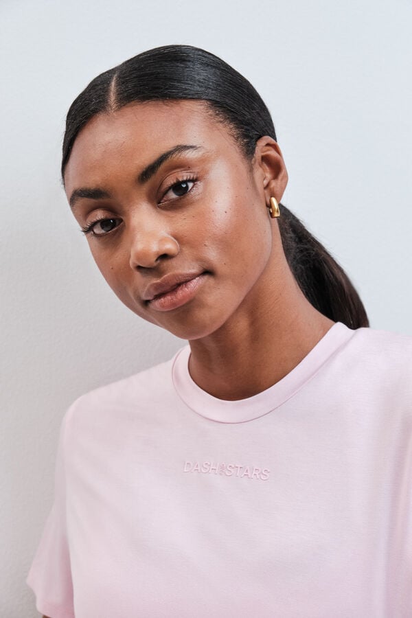 Dash and Stars Roze lepr&scaron;ava majica kratkih rukava pink
