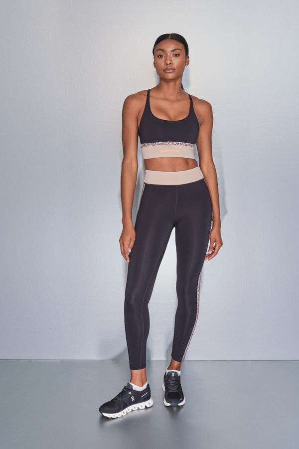 Dash and Stars 4D STRETCH &ndash; Schwarzer Sport-BH  Schwarz