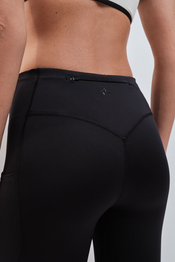 Dash and Stars Crne helanke 4D STRETCH do listova black