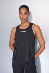 Dash and Stars Crni asimetrični majica halter black