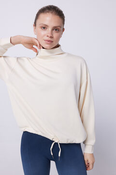 Sweatshirt 100% algodão branco  Sweatshirts desportivas de mulher