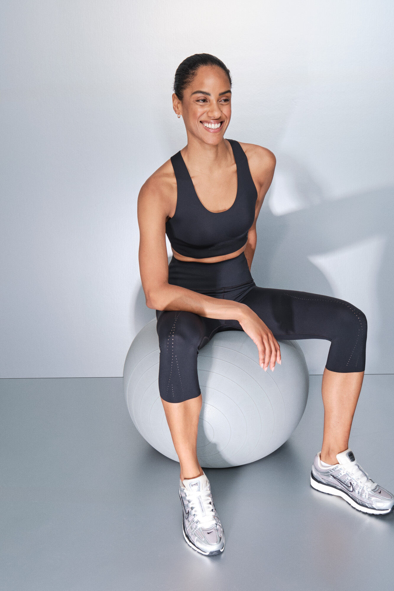 Dash and Stars Leggings Capri COMPRESSIVE negro