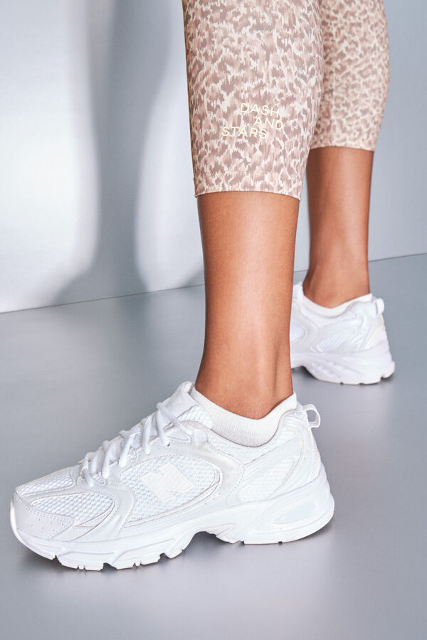 Dash and Stars Bele 4D rastegljive helanke sa životinjskim printom beige