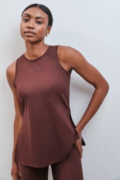Dash and Stars Bordo tehnička rebrasta majica bez rukava