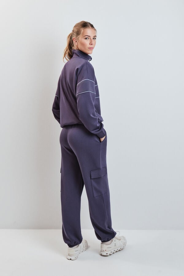 Dash and Stars Sive &scaron;iroke duge pantalone grey