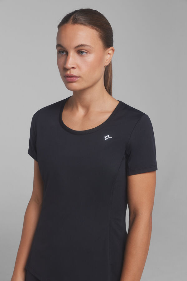 Dash and Stars T-shirt transpirável preta preto