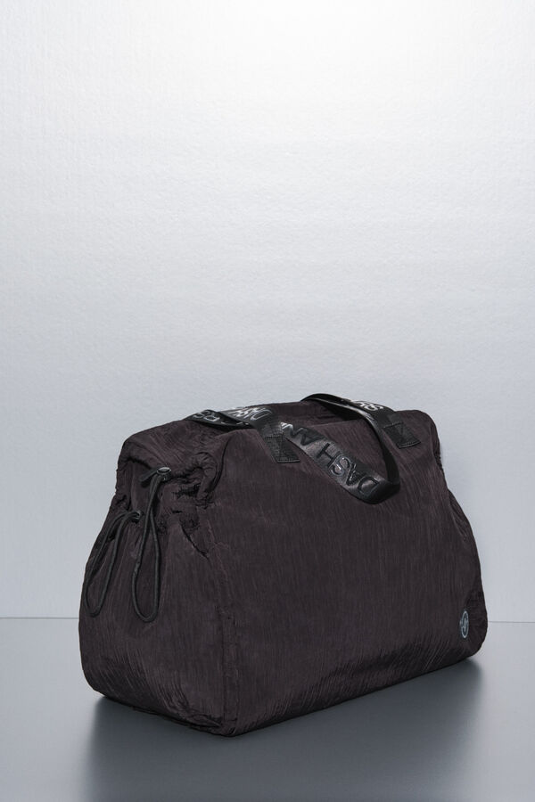 Dash and Stars Bolso viaje nylon negro satinado negro