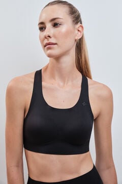 Dash and Stars Crni sportski grudnjak COMPRESSIVE
