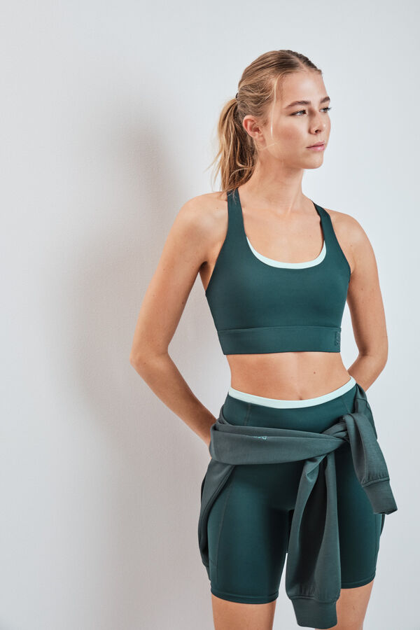 Dash and Stars Zelene biciklističke helanke 4D STRETCH green