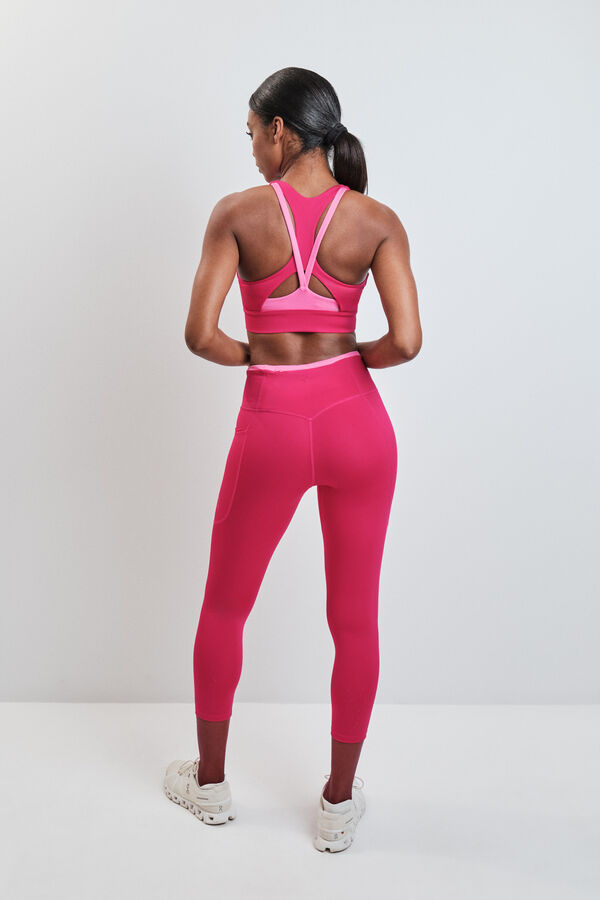 Dash and Stars Roze skraćene 4D STRETCH helanke pink
