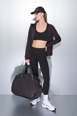 Dash and Stars Bolso viaje nylon negro satinado negro