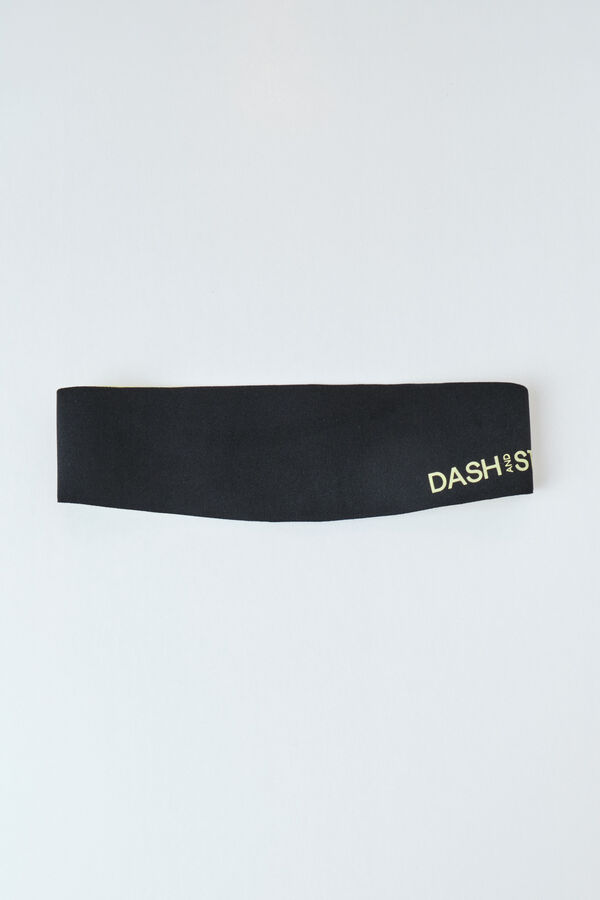 Dash and Stars Žuta sportska traka za kosu black