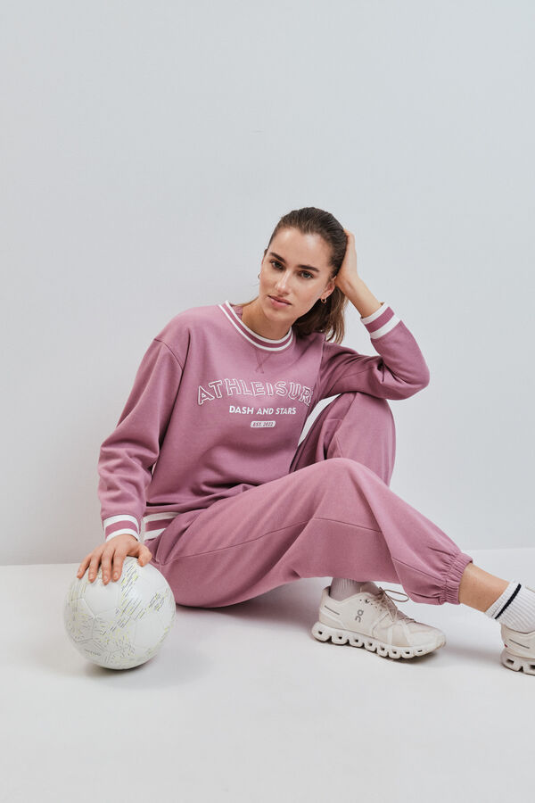 Dash and Stars Roze pli&scaron;ani koledž duks pink