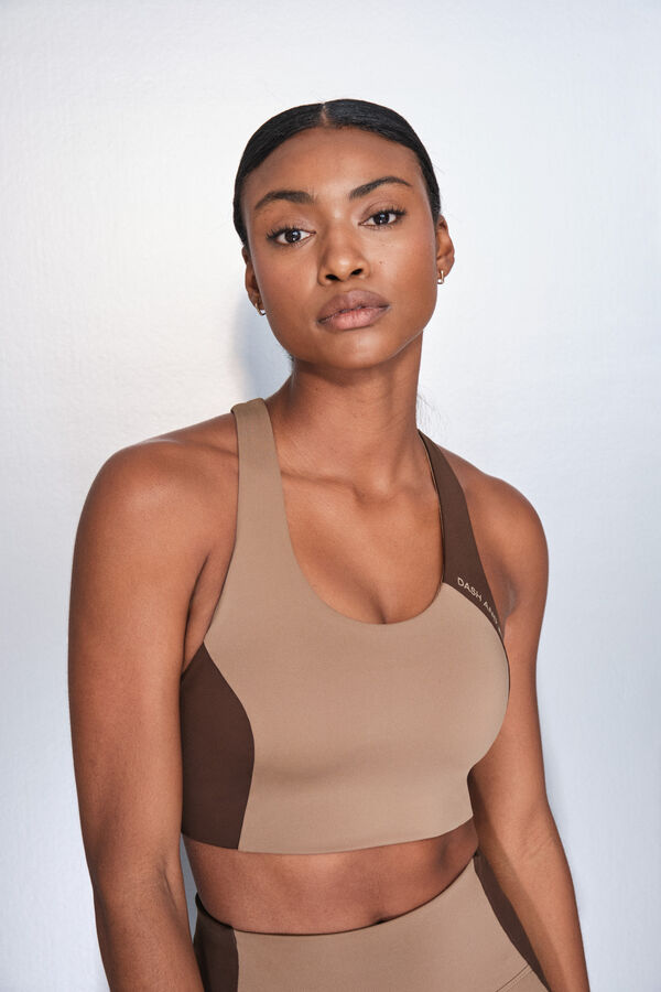 Dash and Stars Soutien desportivo 4D STRETCH com blocos de cores cru