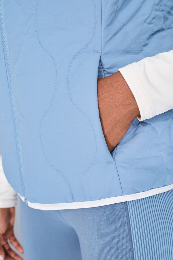 Dash and Stars Plavi podstavljeni štepano prsluk blue