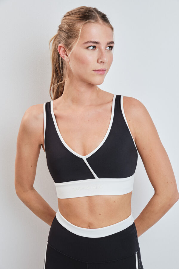 Dash and Stars Crni 4D STRETCH sportski grudnjak black