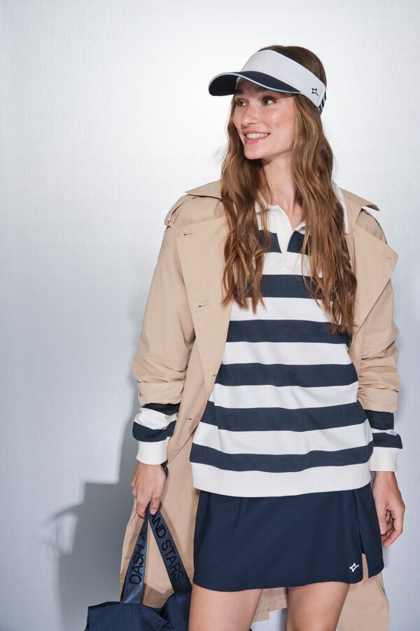 Dash and Stars Duks od 100% pamučnog flisa sa pruge print blue