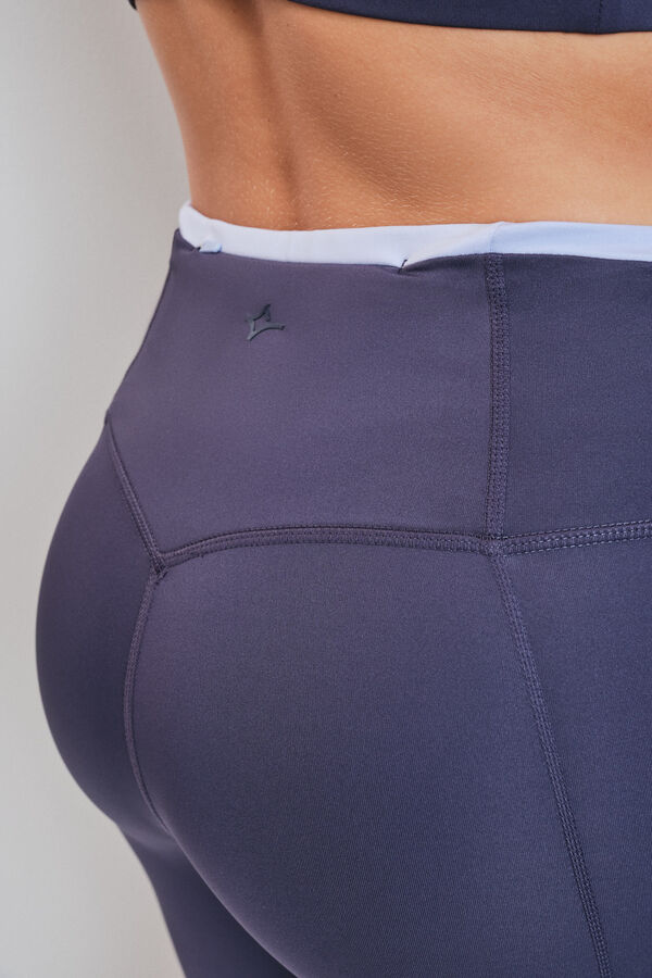 Dash and Stars Sive kapri helanke 4D STRETCH blue