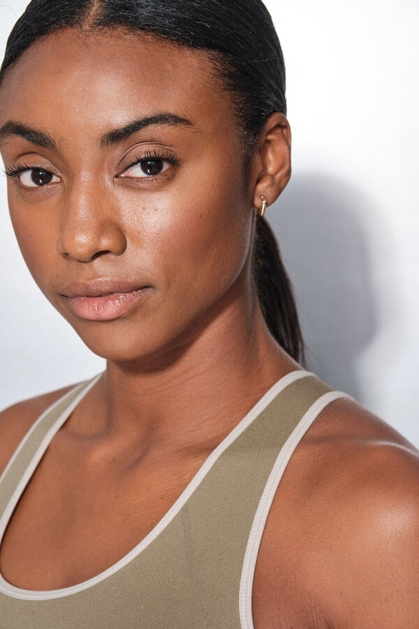 Dash and Stars Soutien desportivo c&aacute;qui CONFORTO SEM COSTURAS verde