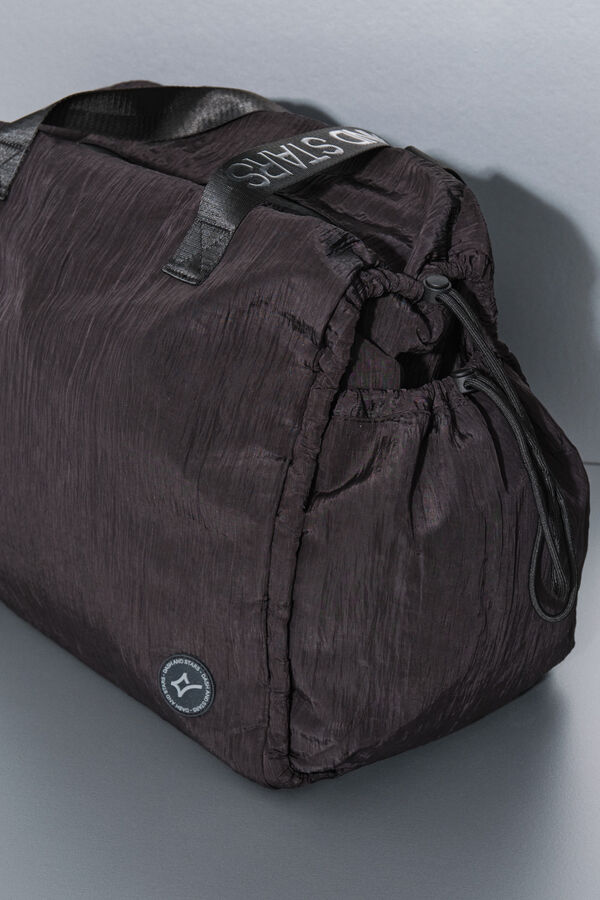 Dash and Stars Bolso viaje nylon negro satinado negro