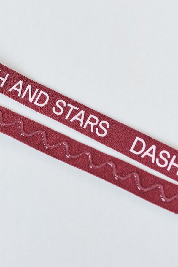 Dash and Stars Pakovanje od 3 elastična rajfa za kosu sa logom green